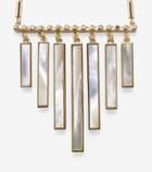 Cole Haan Womens Tali Mother Of Pearl Frontal Fringe Necklace