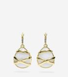 Cole Haan Womens To The Moon Wrapped Semi-precious Moonstone Drop Earrings