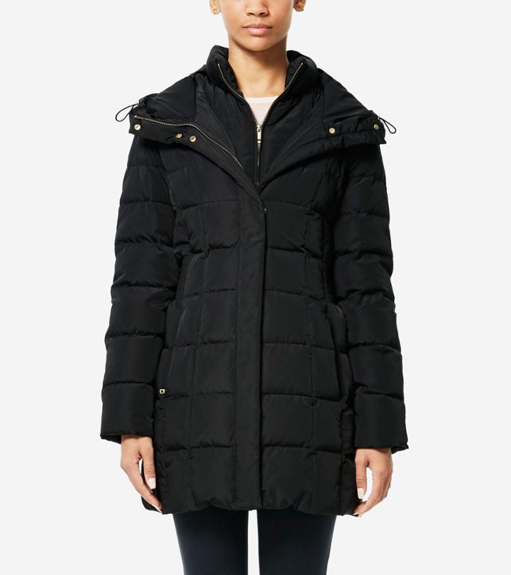 Cole Haan Womens Signature 3-in-1 Taffeta Down Coat