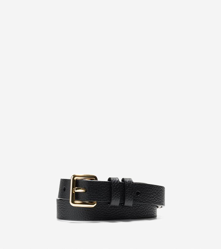Womens Cole Haan 20mm Pebbled Leather Belt