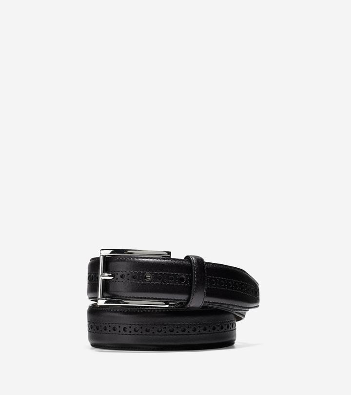 Cole Haan Mens Hamilton Grand 32mm Brogued Belt