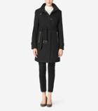 Cole Haan Womens Funnel Collar Belted Coat