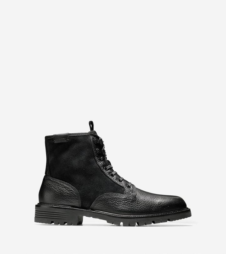 Cole Haan Men's Grantland Waterproof Plain Toe Lace Up Boot