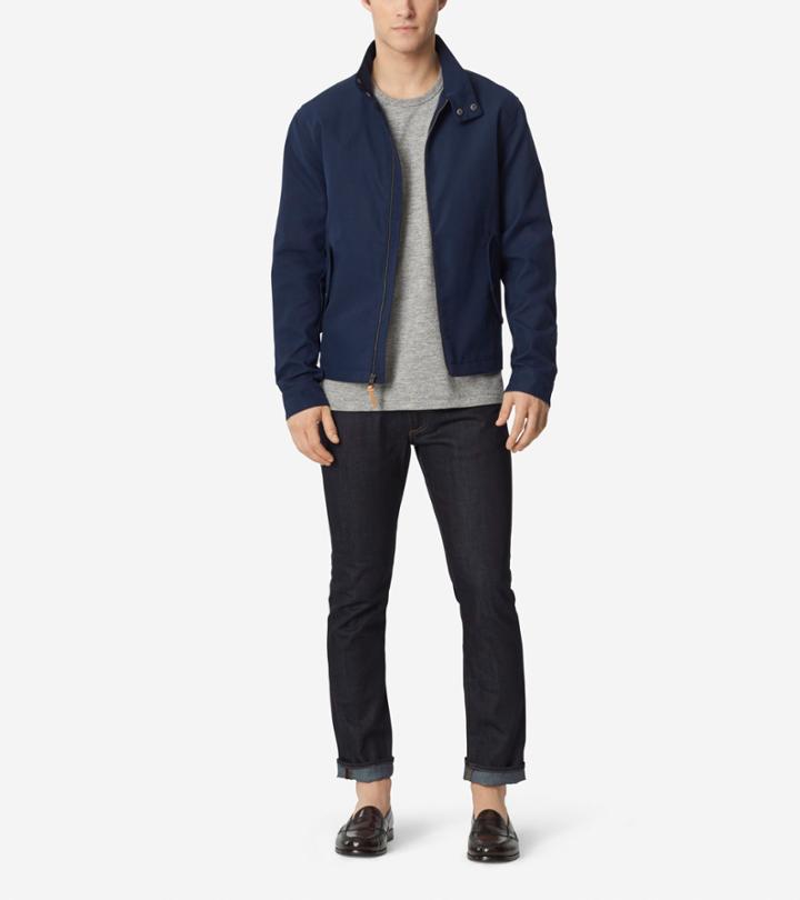 Mens Cole Haan Pinch Varsity Crew Jacket