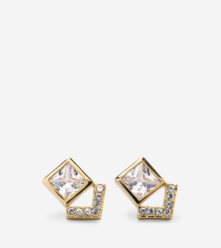 Cole Haan Womens Love Triangle Cz Stud Earrings