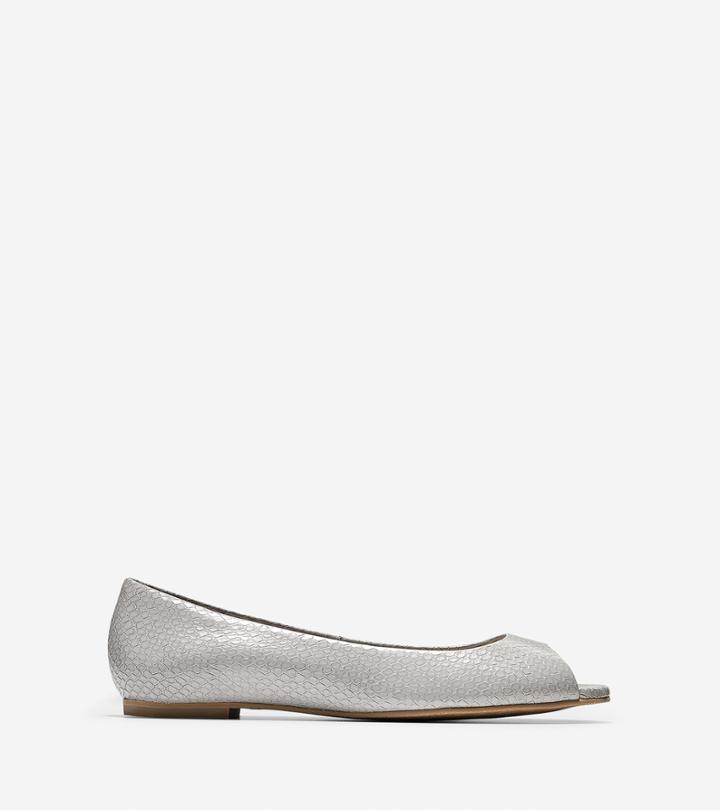 Cole Haan Womens Morgan Open Toe Ballet Flats