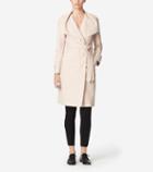 Cole Haan Womens Tali Luxe Italian Cotton Trench Coat
