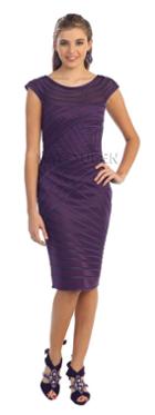 Figure-flattering Bateau Neck Patterned Sheath Bodice