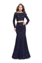 La Femme - 25668 Two Piece Lace Mermaid Dress