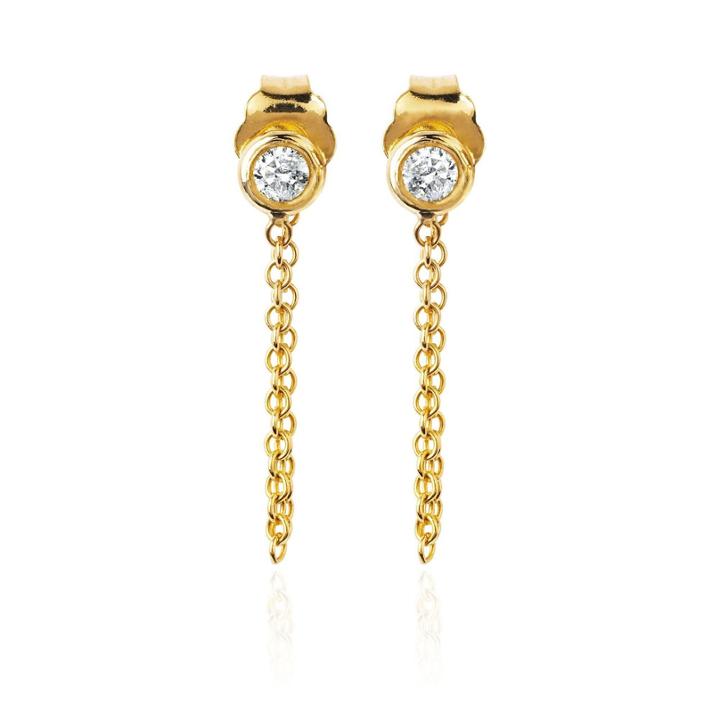 Logan Hollowell - Lh X Fs Chain White Sapphire Earring Pair