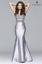 Faviana - S7964 Long Mikado Mermaid Skirt With Beaded Bodice