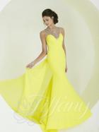Tiffany Designs - Fit And Flare Dress With Bead Accented Collar