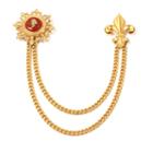 Ben-amun - Royal Charm Sovereign Red Cameo Gold Pin