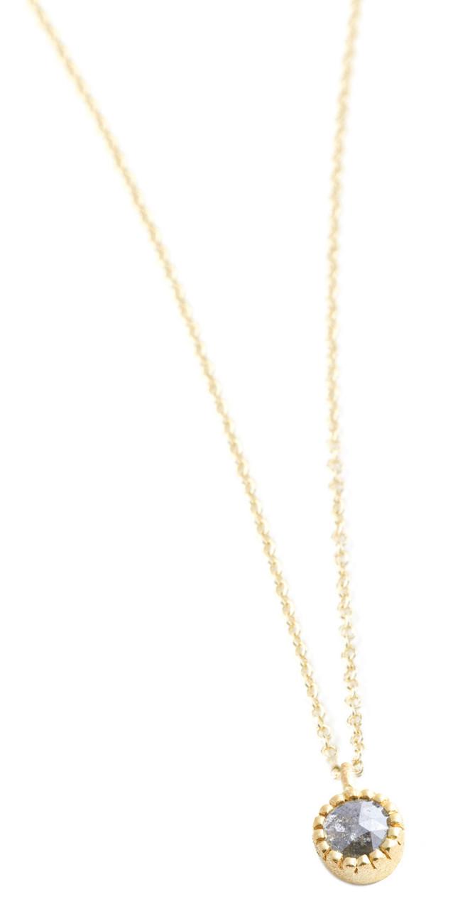 Nina Nguyen Jewelry - Solitare Diamond 18k Gold Necklace