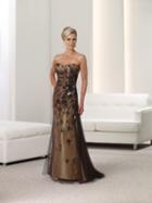 Montage By Mon Cheri - 112924 Long Dress In Coffee Nude