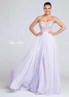 Ellie Wilde - Long Chiffon Gown With Beaded Bodice Ew117017