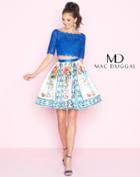 Mac Duggal - 40854n Two Piece Embroidered Floral Cocktail Dress