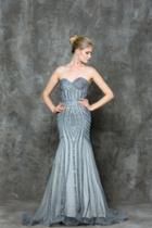 Glow By Colors - G696 Embellished Sweetheart Trumpet Dress