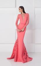 Saiid Kobeisy - Long Sleeve Illusion Mermaid Gown 2769
