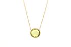 Tresor Collection - 18k Yellow Gold Necklace With Lemon Quartz Round