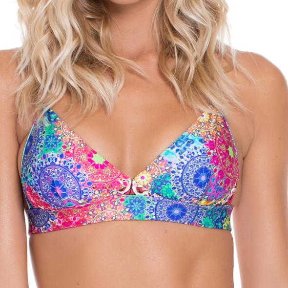 Luli Fama - Cross Over Bra W/ Adjustable Back In Multicolor (l491453)