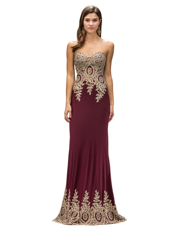 Dancing Queen - Strapless Sweetheart Baroque Sheath Dress 9405