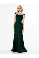 Terani Evening - Crystal Sparkling Neckline Svelte Long Gown 1522e0528a