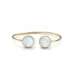 Margaret Elizabeth - Faceted 2 Stone Bangle Moonstone