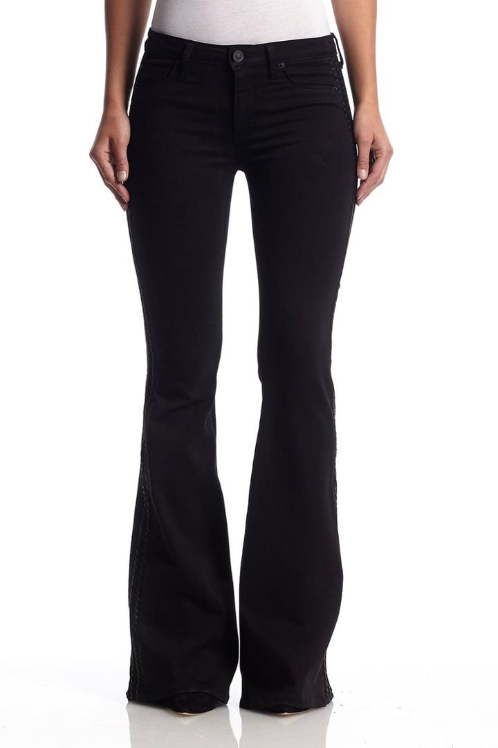 Hudson Jeans - Wm546ten Natasha Side Seam Embellish Flare In Black