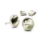 Nina Nguyen Jewelry - Prehnite Silver Studs