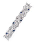 Cz By Kenneth Jay Lane - Sapphire Zigzag Bracelet