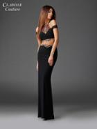 Clarisse - 4921 Halter Neck Three-piece Gown