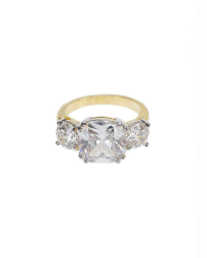 Cz By Kenneth Jay Lane - Cushion Royal Engagement Ring