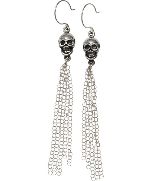 Femme Metale Jewelry - Skull Tassel Earrings