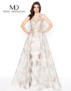 Mac Duggal - 79204d Halter Straps Evening Gown With Overlay