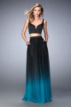 La Femme - 22694 Two-piece Sleeveless Ombre Gown