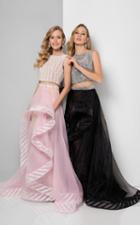 Terani Couture - Sequined Two-piece High-low Gown 1711p2697