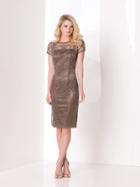 Social Occasions By Mon Cheri - Knee Length Dress With Detailed Cording 115865