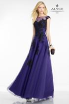 Alyce Paris Black Label - 5755 Dress In Purple Black