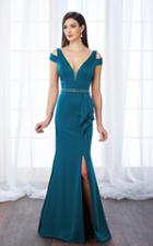 Cameron Blake - 217647 Deep V-neck Trumpet Dress