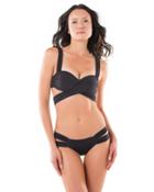 Voda Swim - Black Side Shirred Hipster