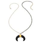 Heather Hawkins - Protection Necklace - Black Double Horn