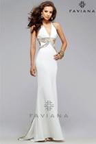 Faviana - Stunning Trumpet Dress With Plunging V Neckline 7703