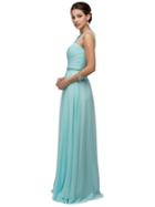 Dancing Queen - 9580 Bejeweled Chiffon A-line Dress