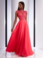 Clarisse - 2735 Illusion High Ornate Gown