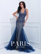 Paris Prom By Mon Cheri - 114728 Long Dress In Navy