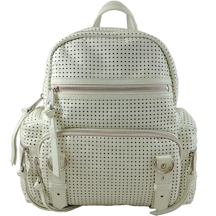 Joelle Hawkens By Treesje - Highland Backpack Perforated Cow Leather / Pale Gray