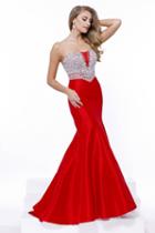 Nox Anabel - Strapless Sparkling Sequined Sweetheart Long Mermaid Dress 8243
