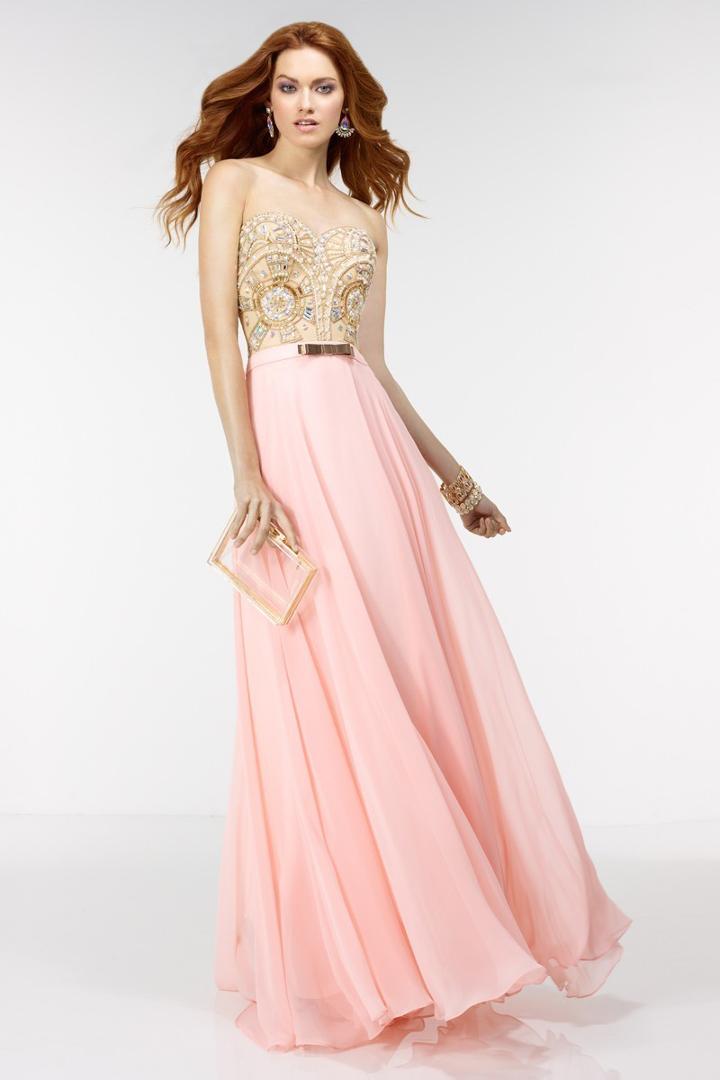 Alyce Paris - 6556 Strapless Embellished A Line Long Gown