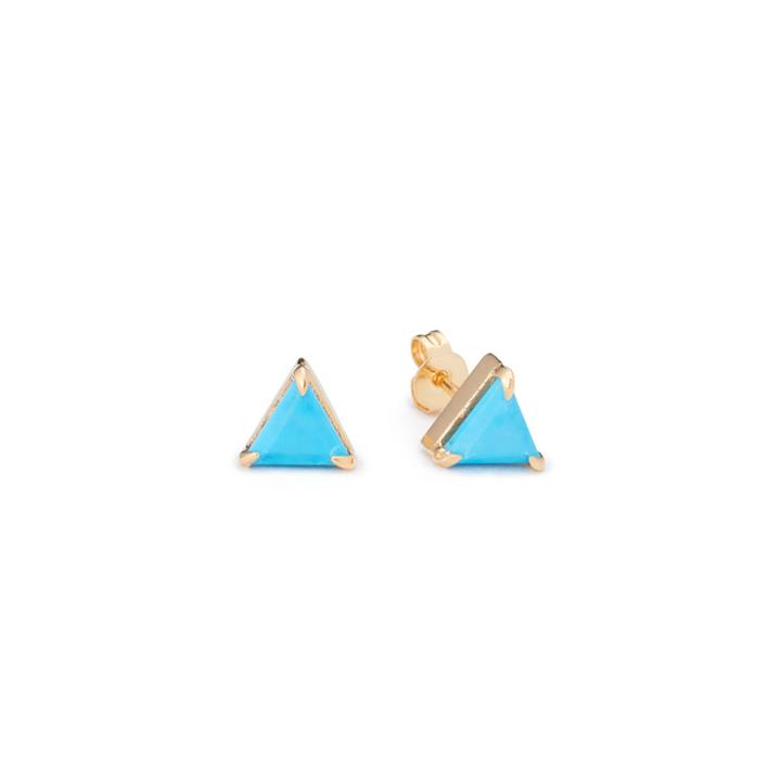 Margaret Elizabeth - Mini Triangle Studs Turquoise
